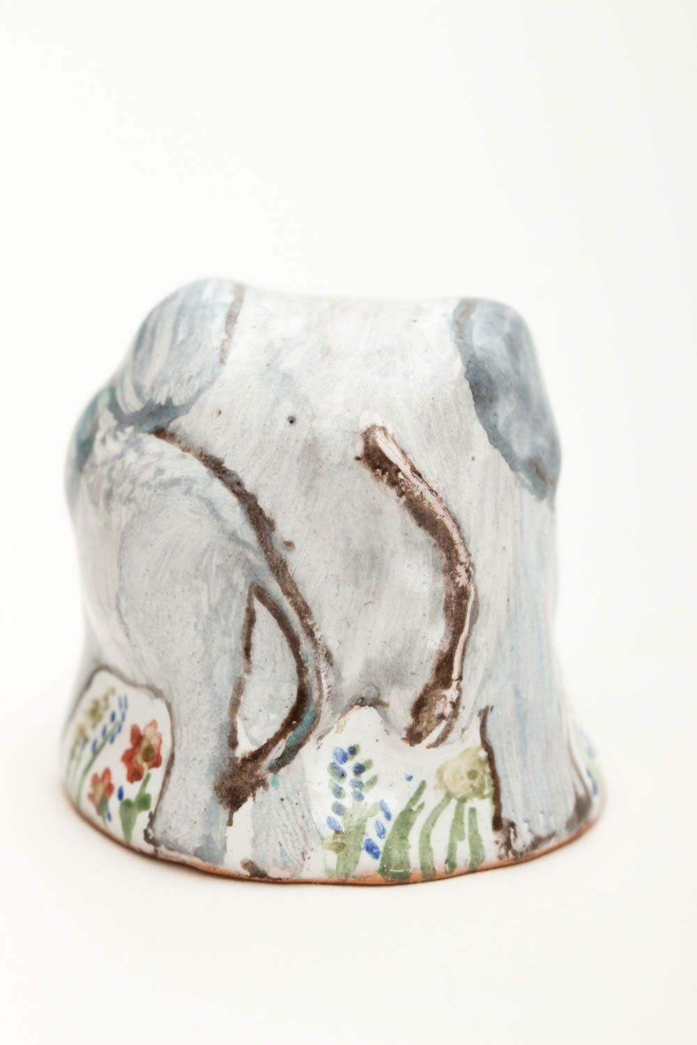 Коллекционный наперсток handmade декоративная глиняная фигурка изделие из глины фото 3