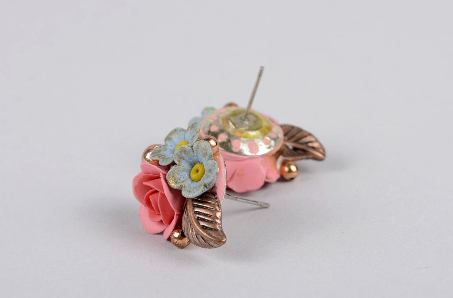 Grelle Blumen Ohrringe handgemachter Polymer Schmuck Geschenk für Frauen foto 4
