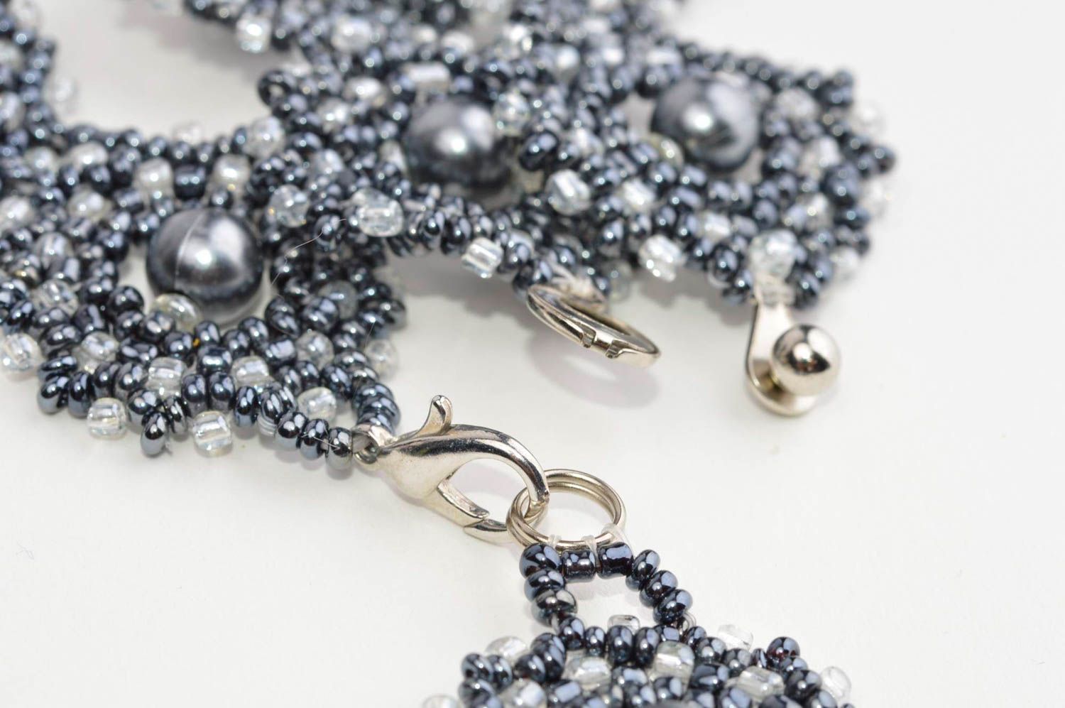 Handmade jewelry set beaded necklace beaded bracelet fashion accessories photo 4