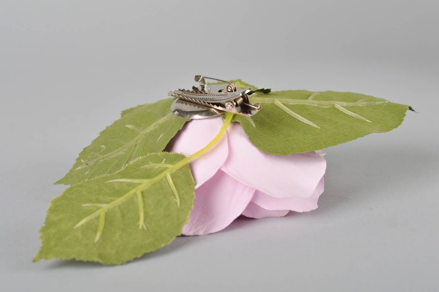 Handmade hair clip flower brooch designer jewelry unusual accessory for girls photo 4