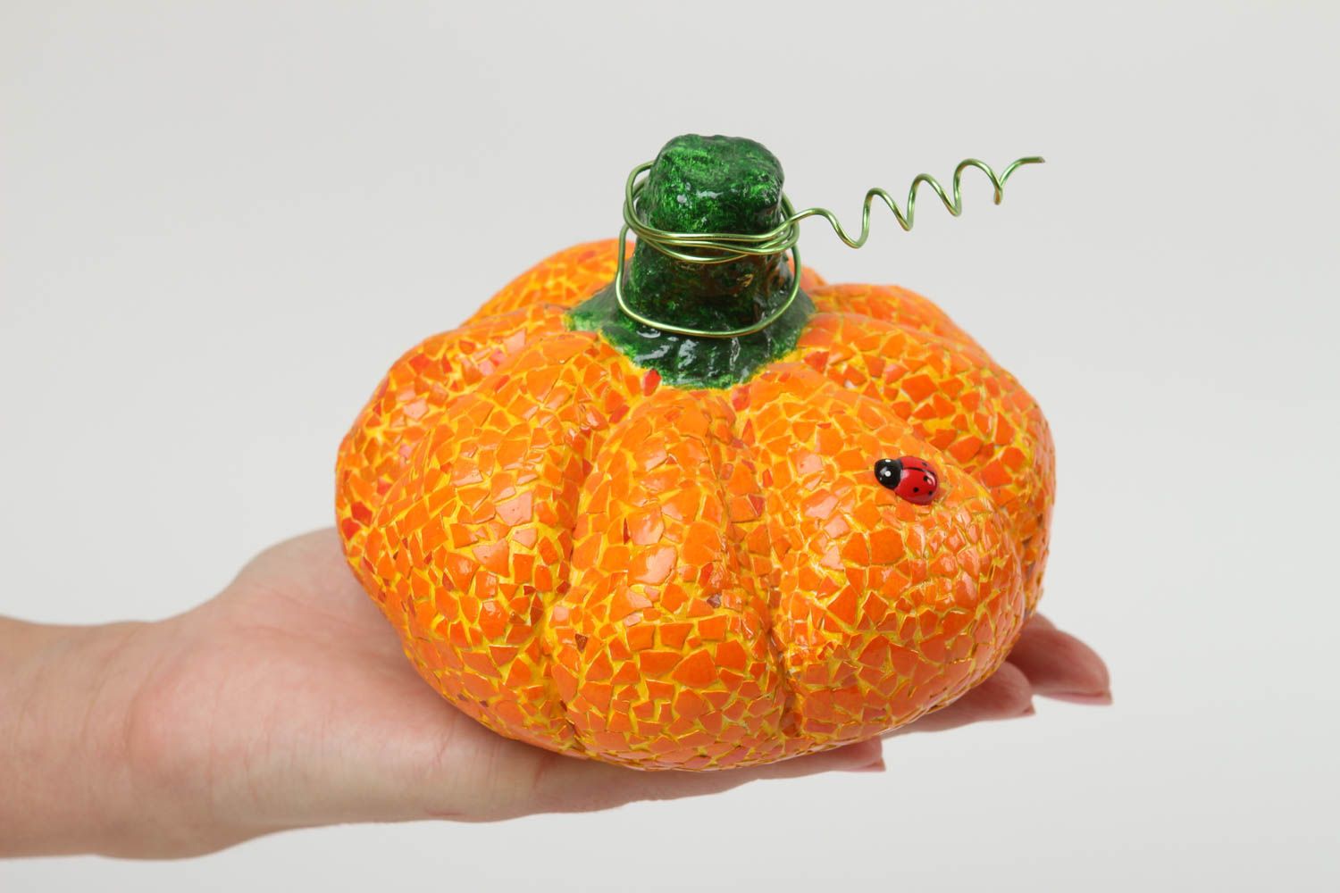 Cute designer toy interesting unusual accessories lovely handmade pumpkin photo 5