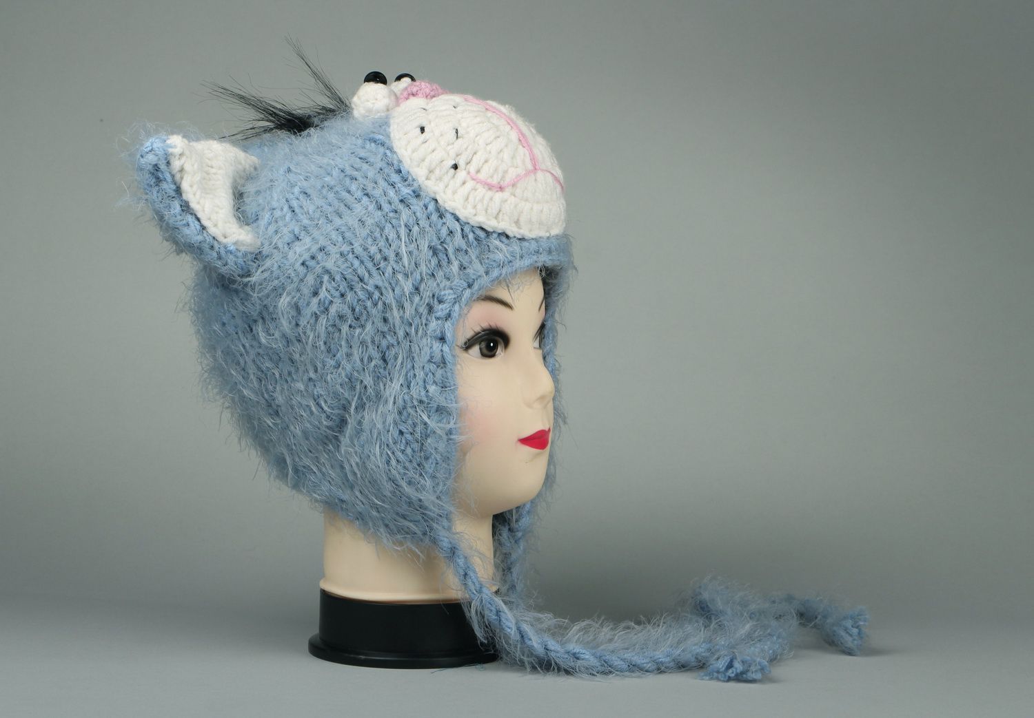 Knitted hat Cat murzilka photo 1