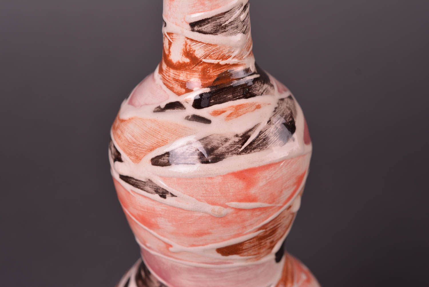 Посуда ручной работы глиняная бутылка красочная керамическая бутылка небольшая фото 5