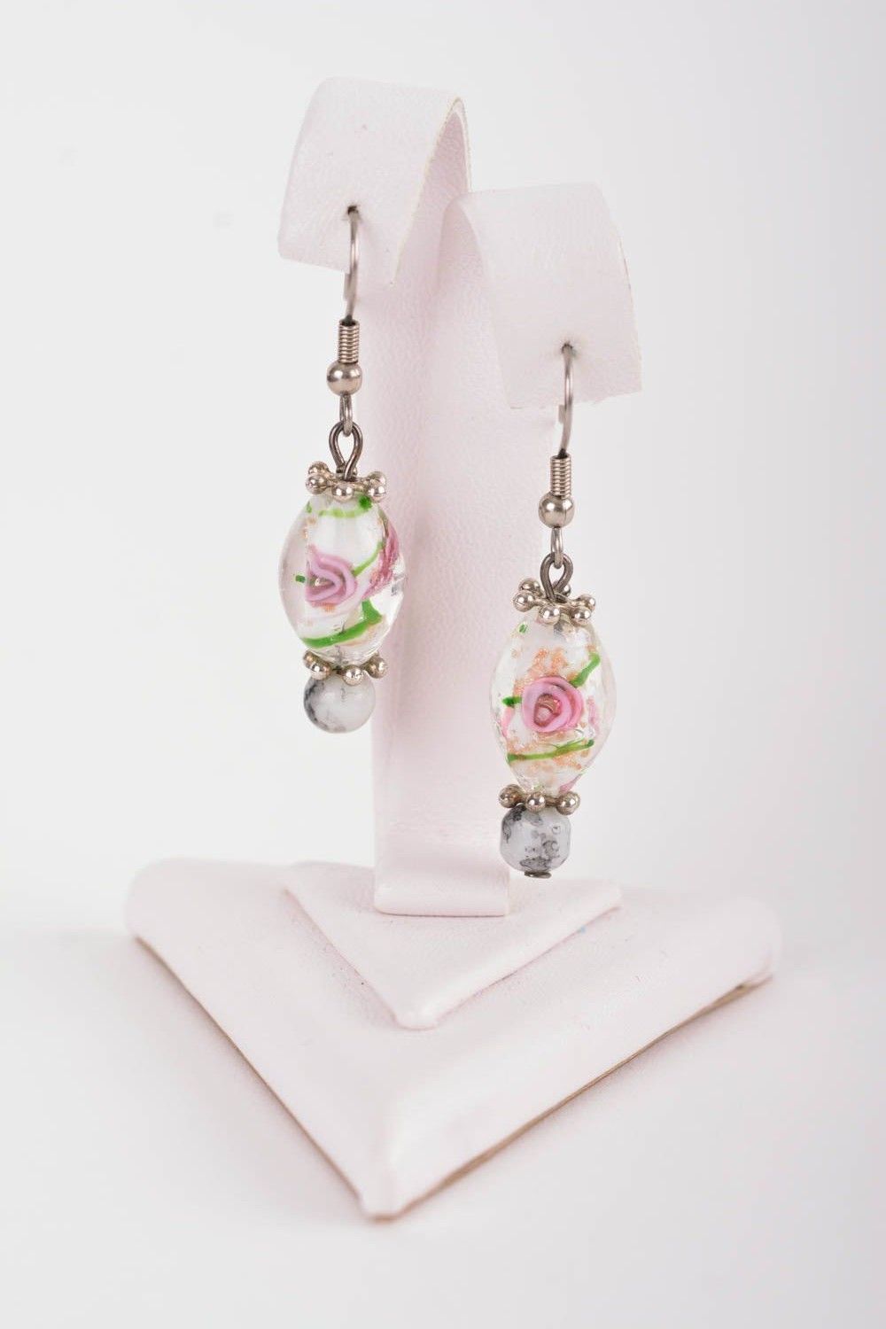 Handmade earrings glass earrings unusual accessory gift ideas glass jewelry photo 5