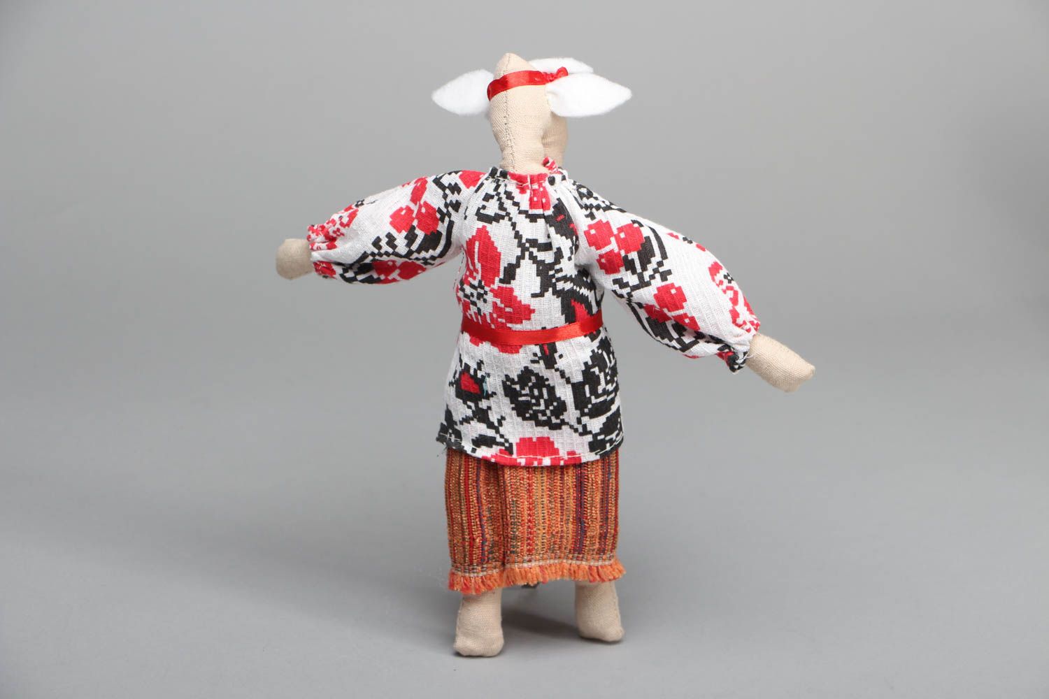 Handmade soft doll in folk suit photo 3