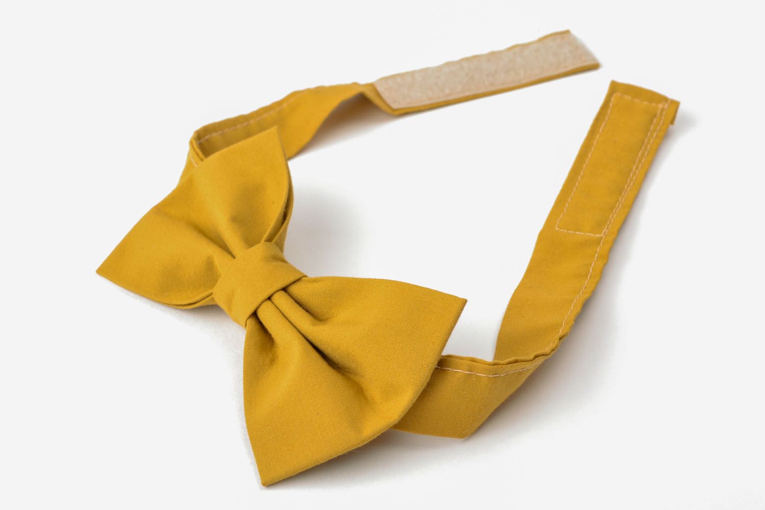 Mustard color bow tie photo 3