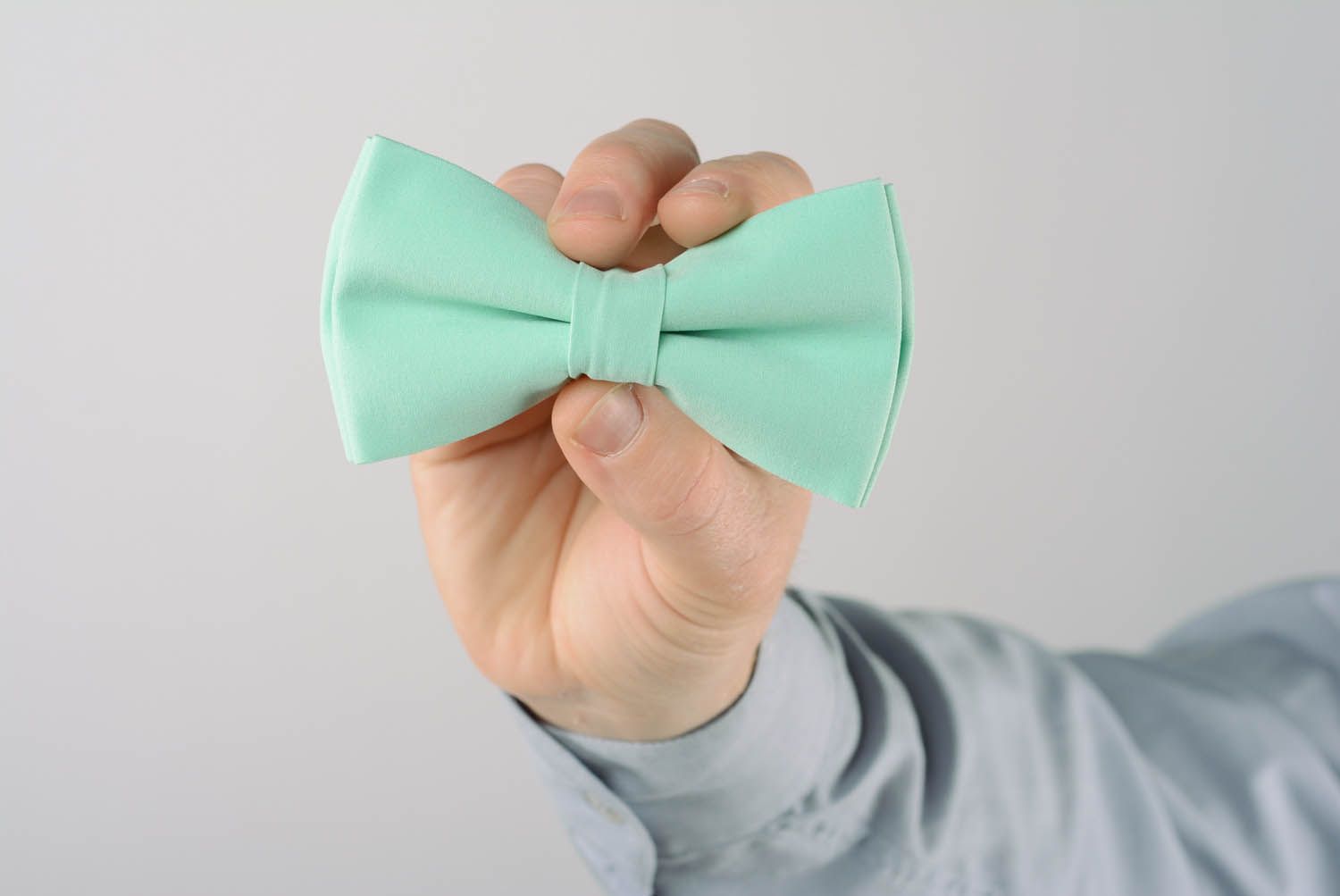 Bow tie of mint color photo 5