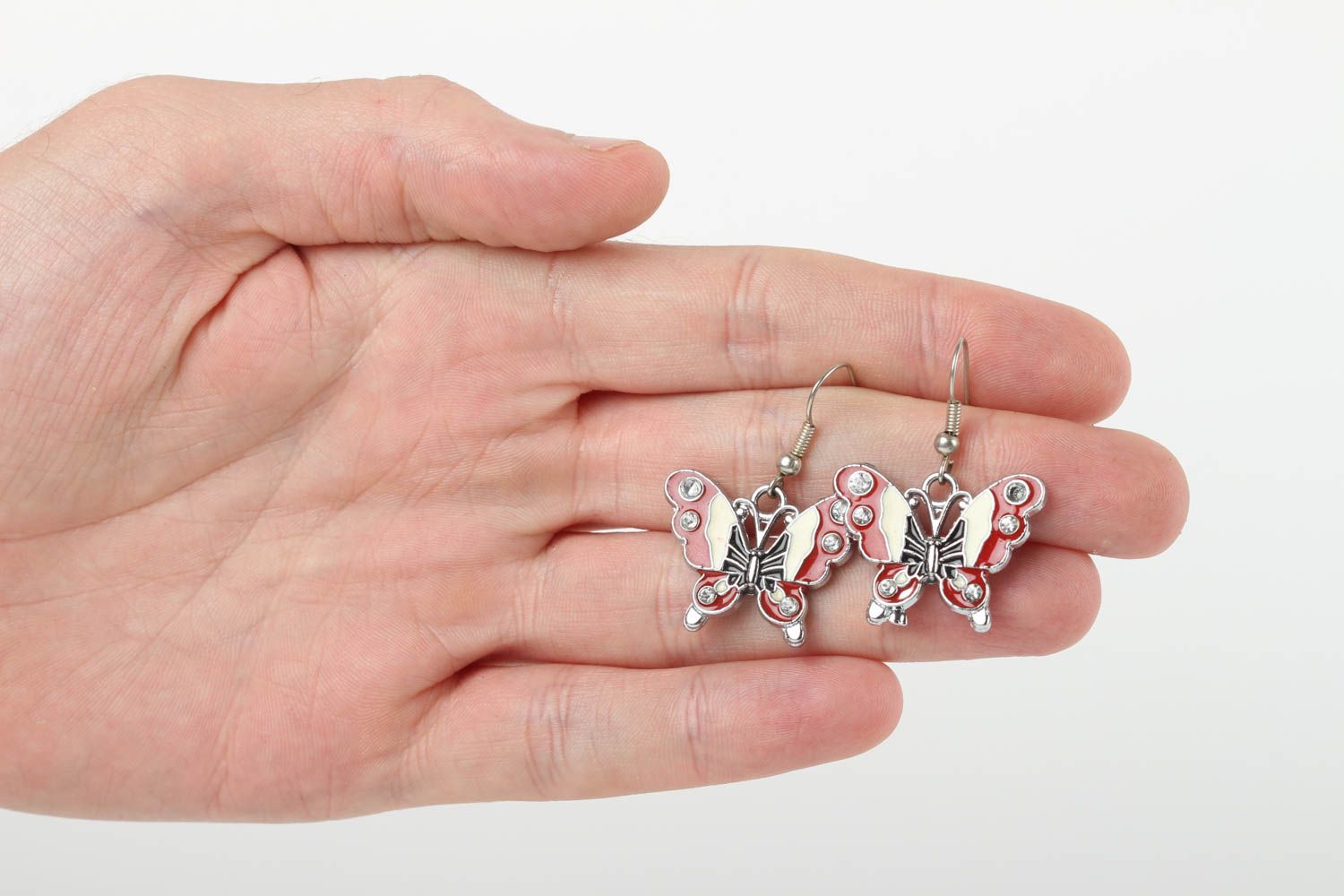 Metal earrings for women handmade metal earrings long earrings with charms photo 5