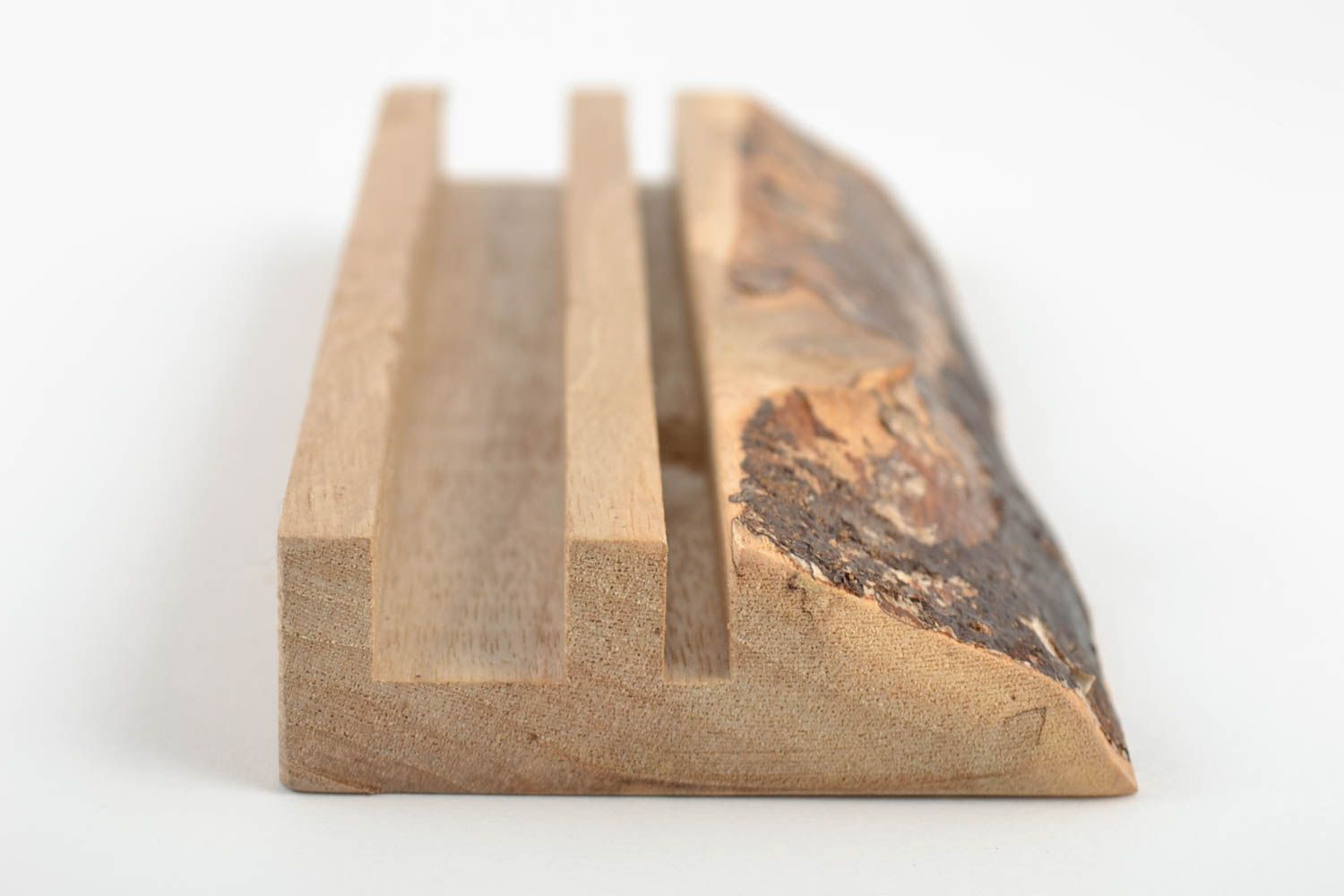 Support pour tablette en bois fait main accessoire original écologique photo 3