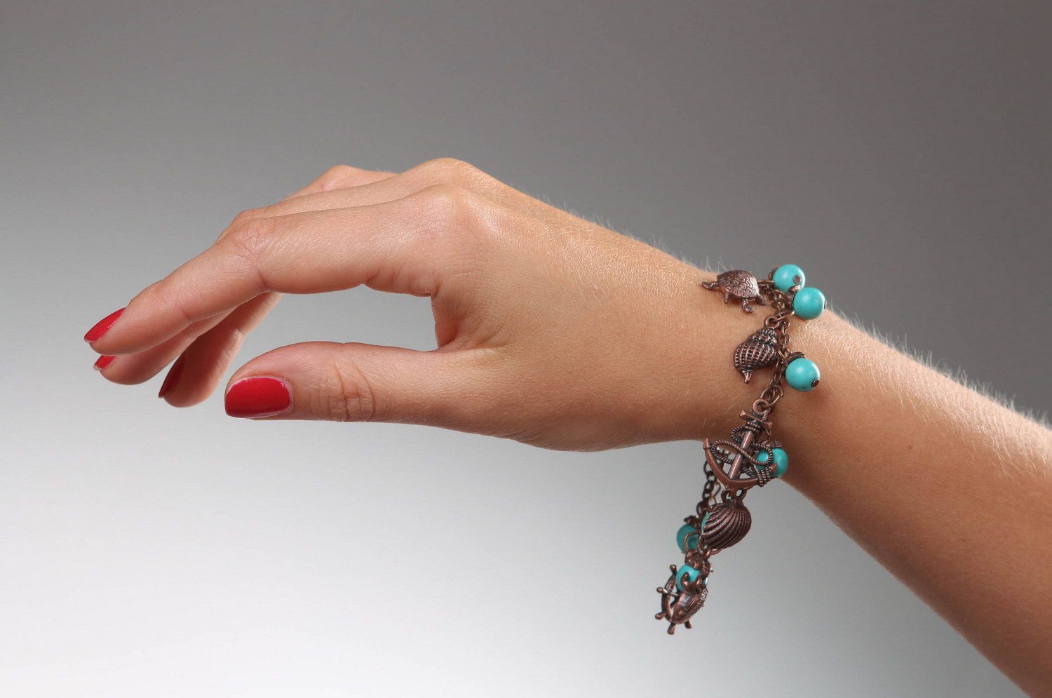 Bracelet fait main avec turquoise photo 4