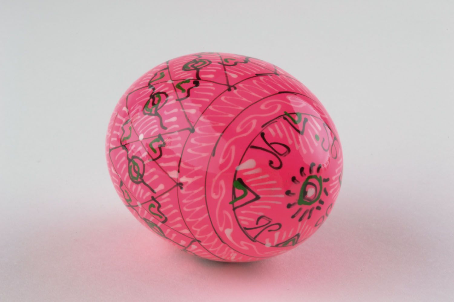 Wooden painted egg photo 5