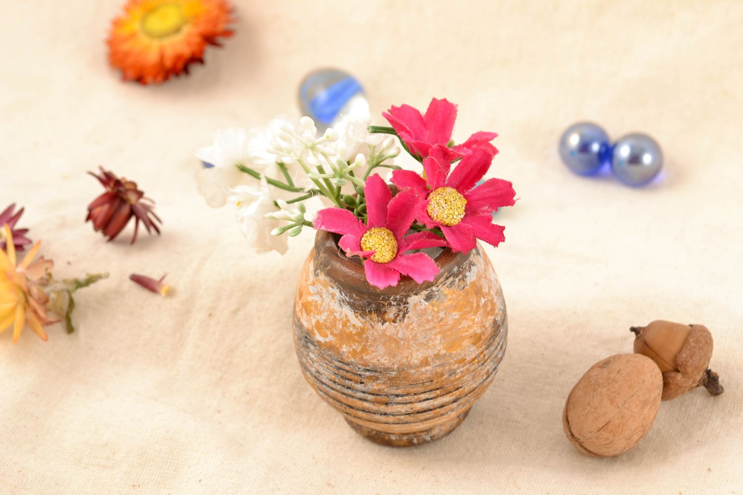 Vase miniature figurine décorative fait main photo 1