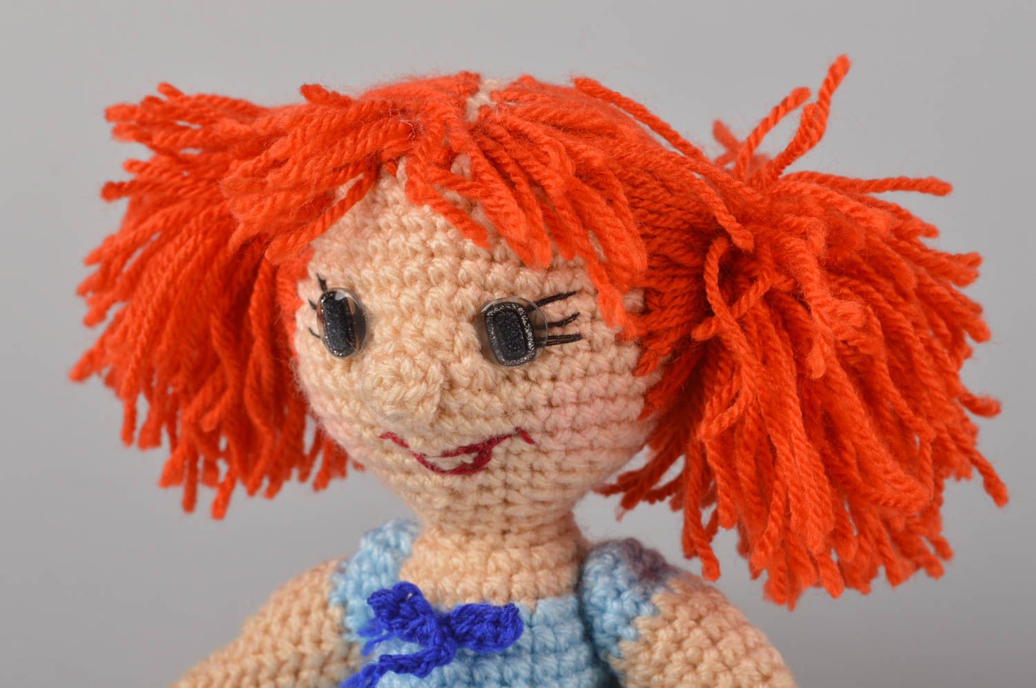 Handmade doll designer doll gift for baby crocheted doll nursery decor photo 5