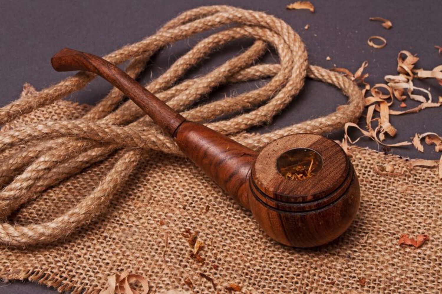 Decorative smoking pipe made of wood for decorative use only photo 1