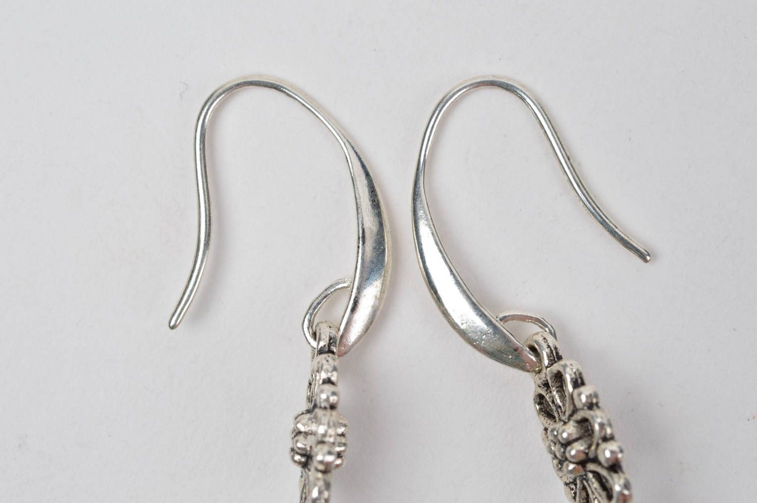 Handmade Accessoire für Frauen Damen Schmuck Glas Ohrringe blaue Kugeln modisch foto 4