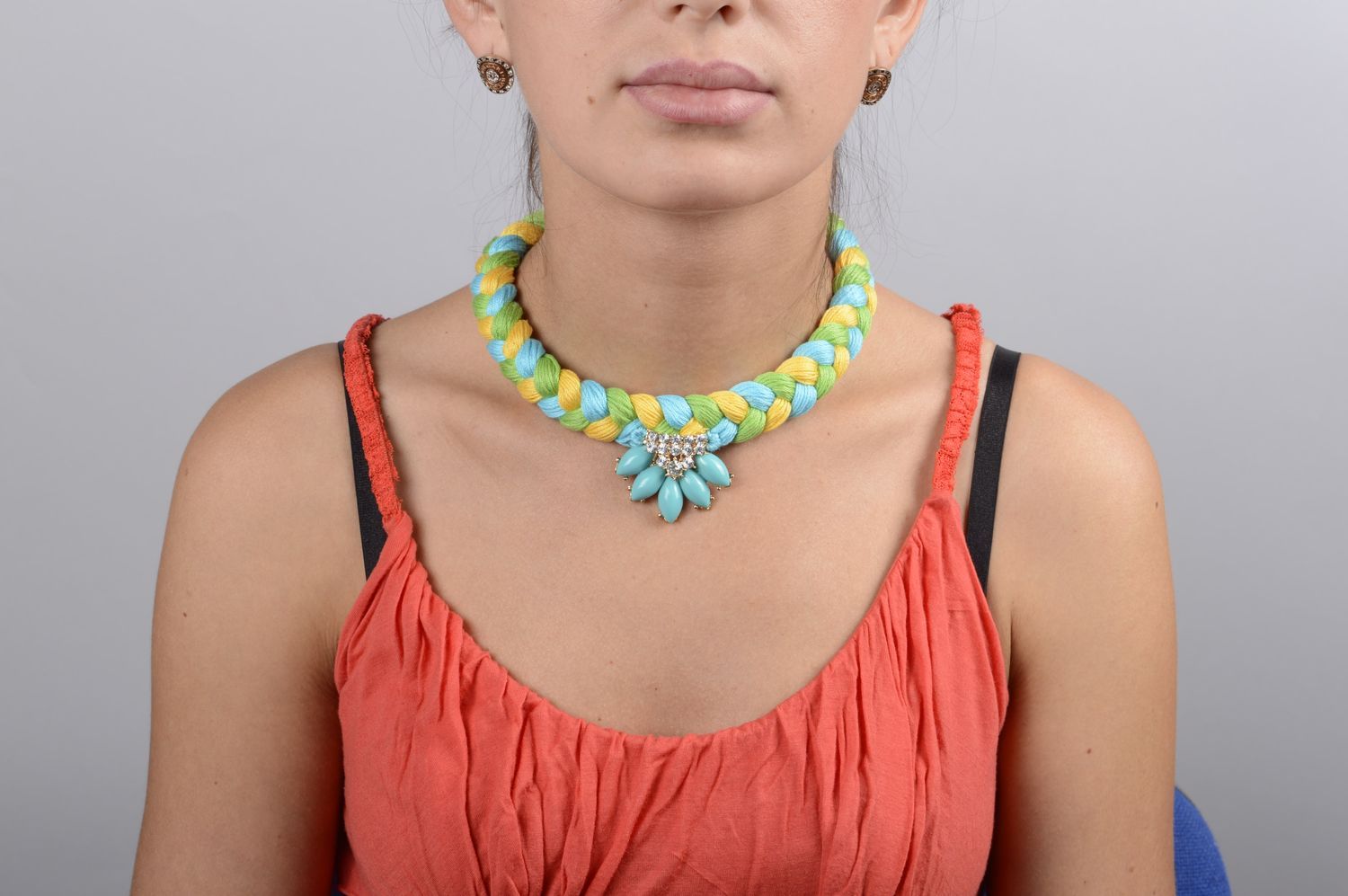 Handmade necklace designer jewelry fashion accessories statement necklace photo 4