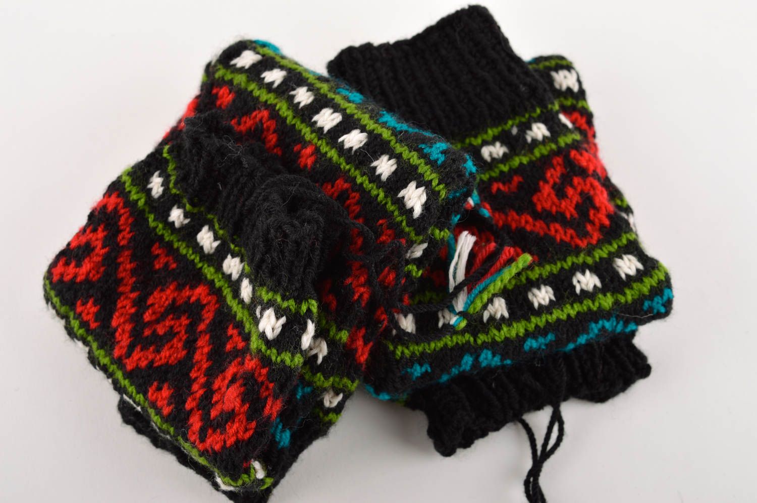 Handmade leg warmers knitted winter socks woolen leg warmers for women photo 4