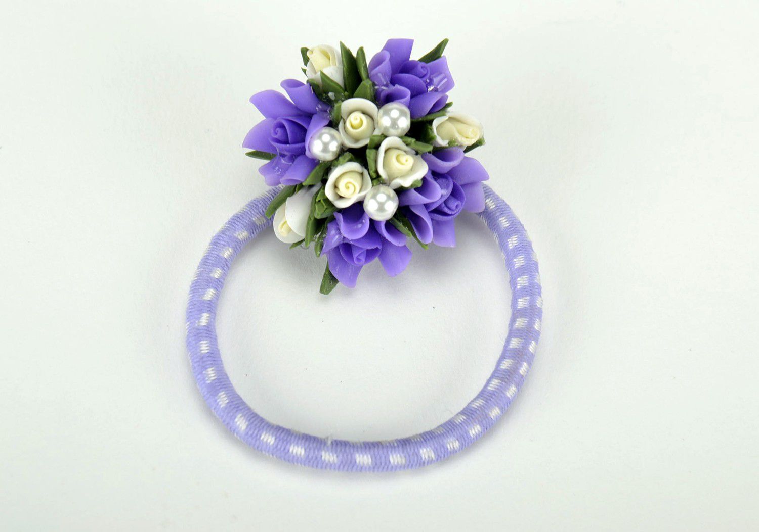 Hair tie of polymer clay photo 1