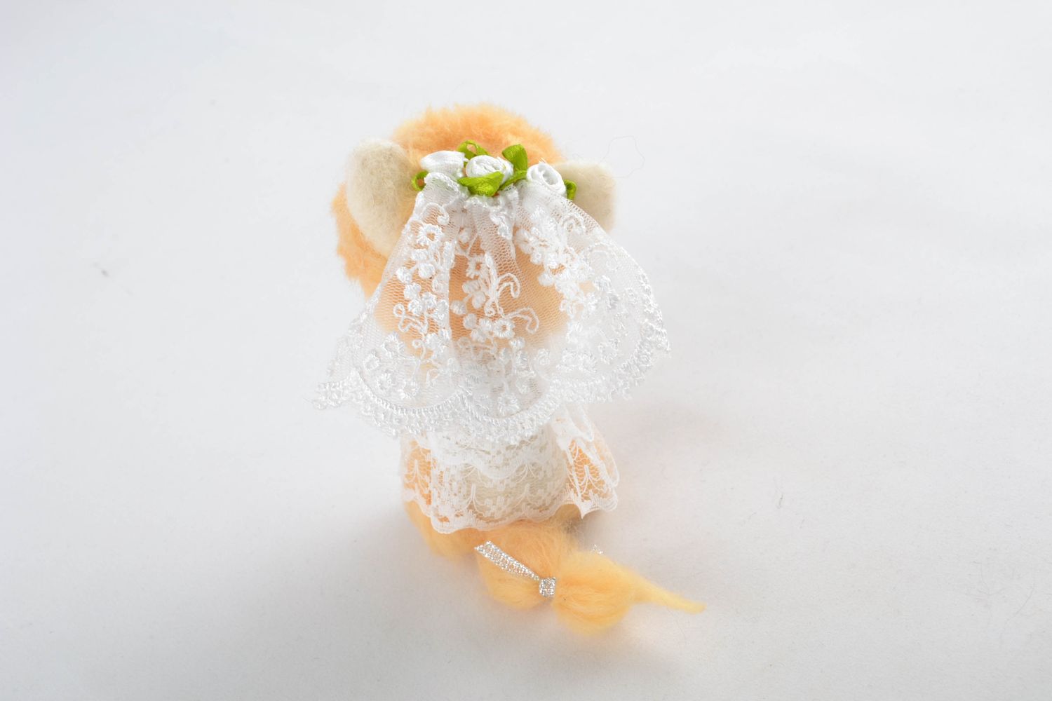 Мягкая игрушка ручной работы Кошка невеста фото 3
