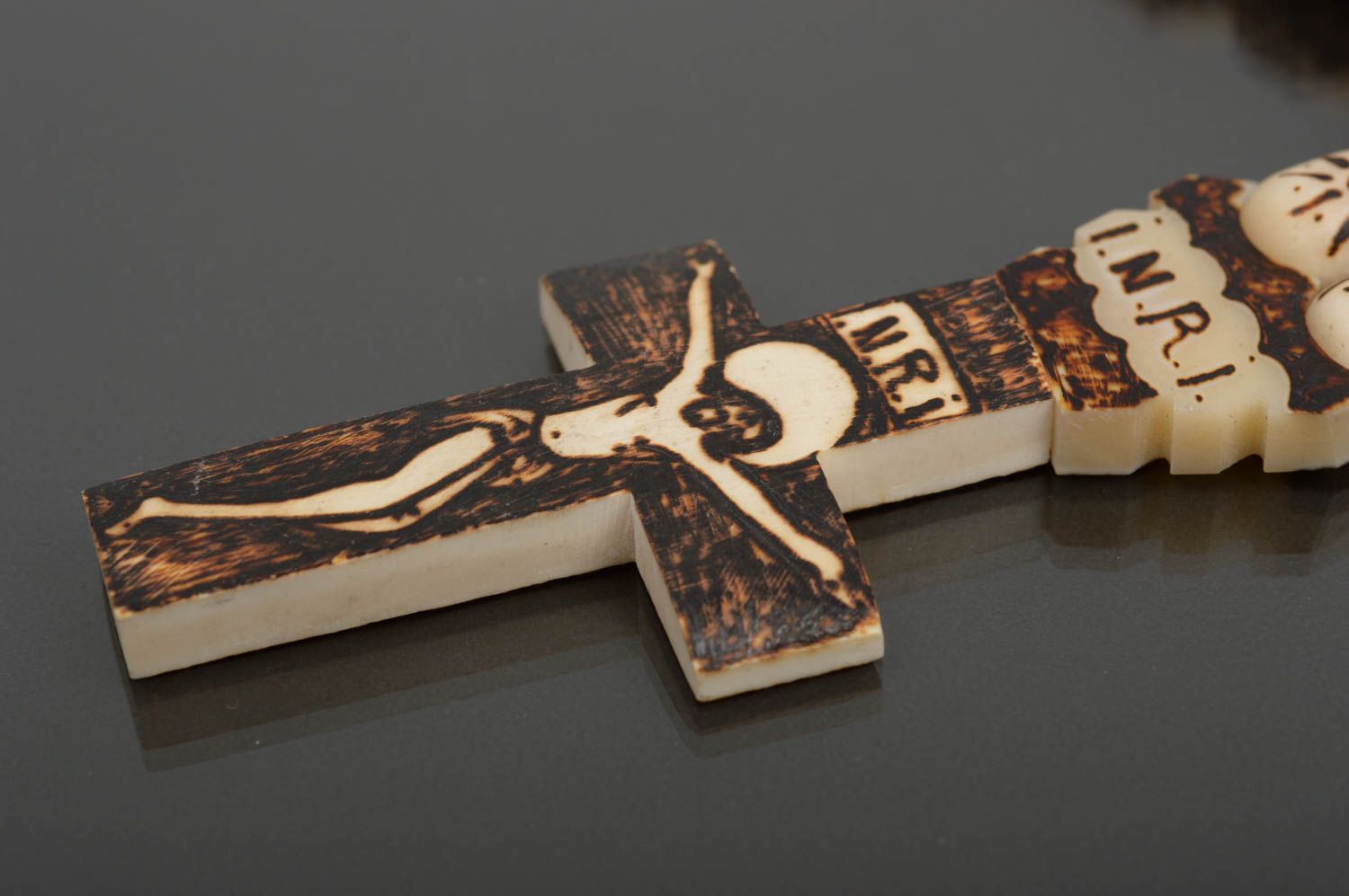 Chapelet avec croix Bijou religieux fait main Cadeau original pour homme photo 2
