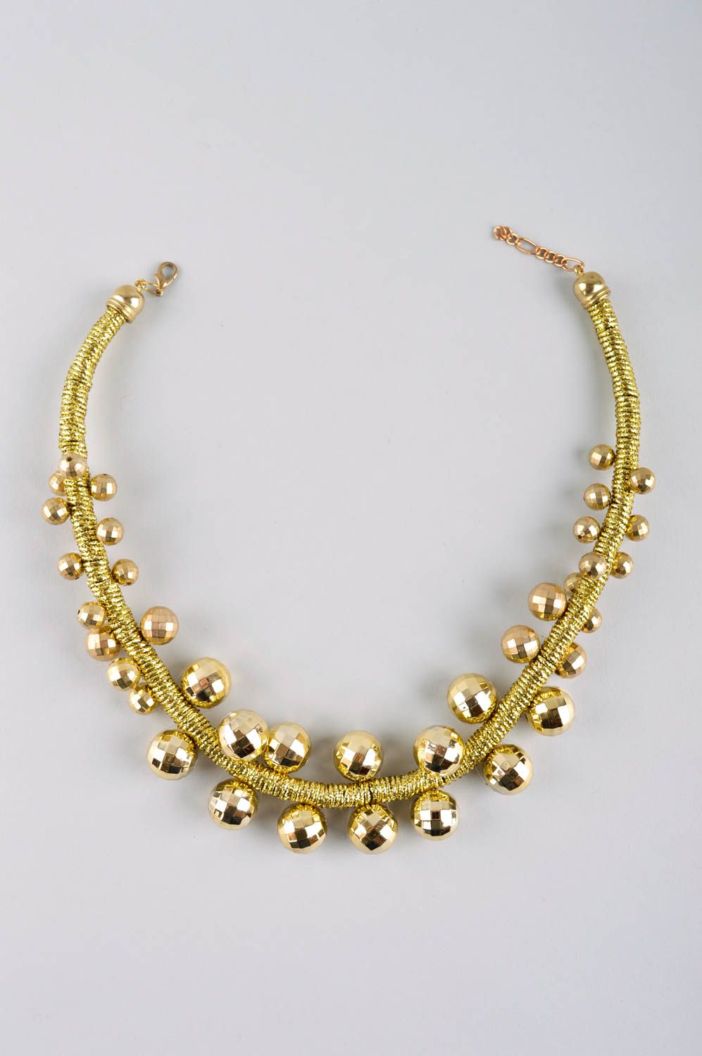 Handmade stylish elegant necklace elegant beaded necklace textile jewelry photo 5