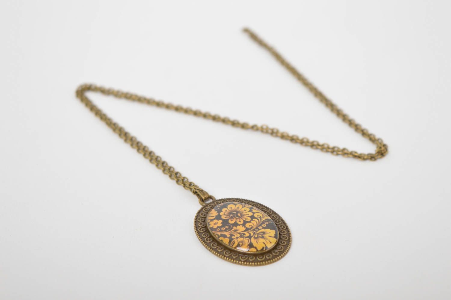 Handmade jewelry pendant necklace metal chain necklace designer accessories photo 4