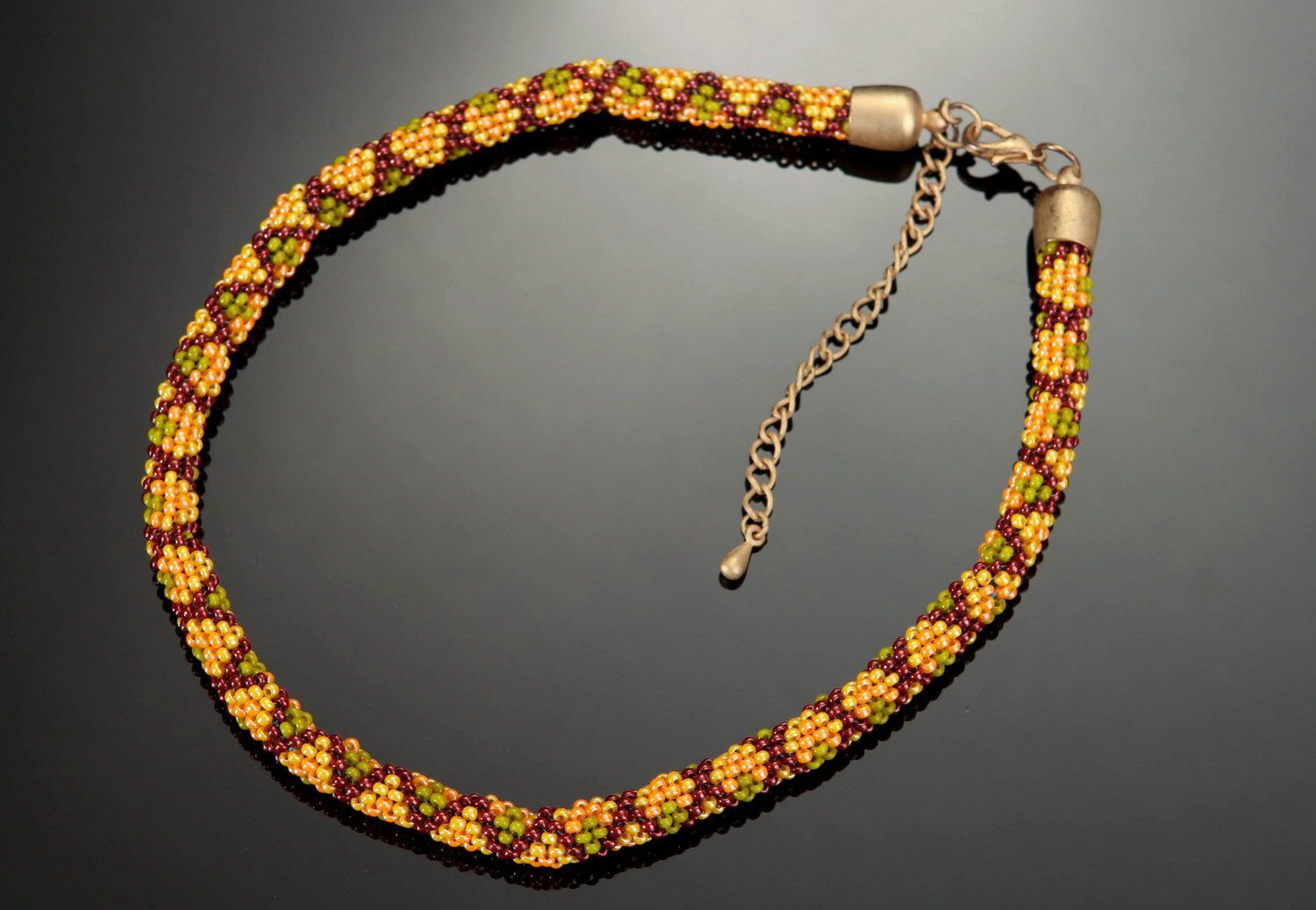 Necklace made of czech beads Snake photo 3