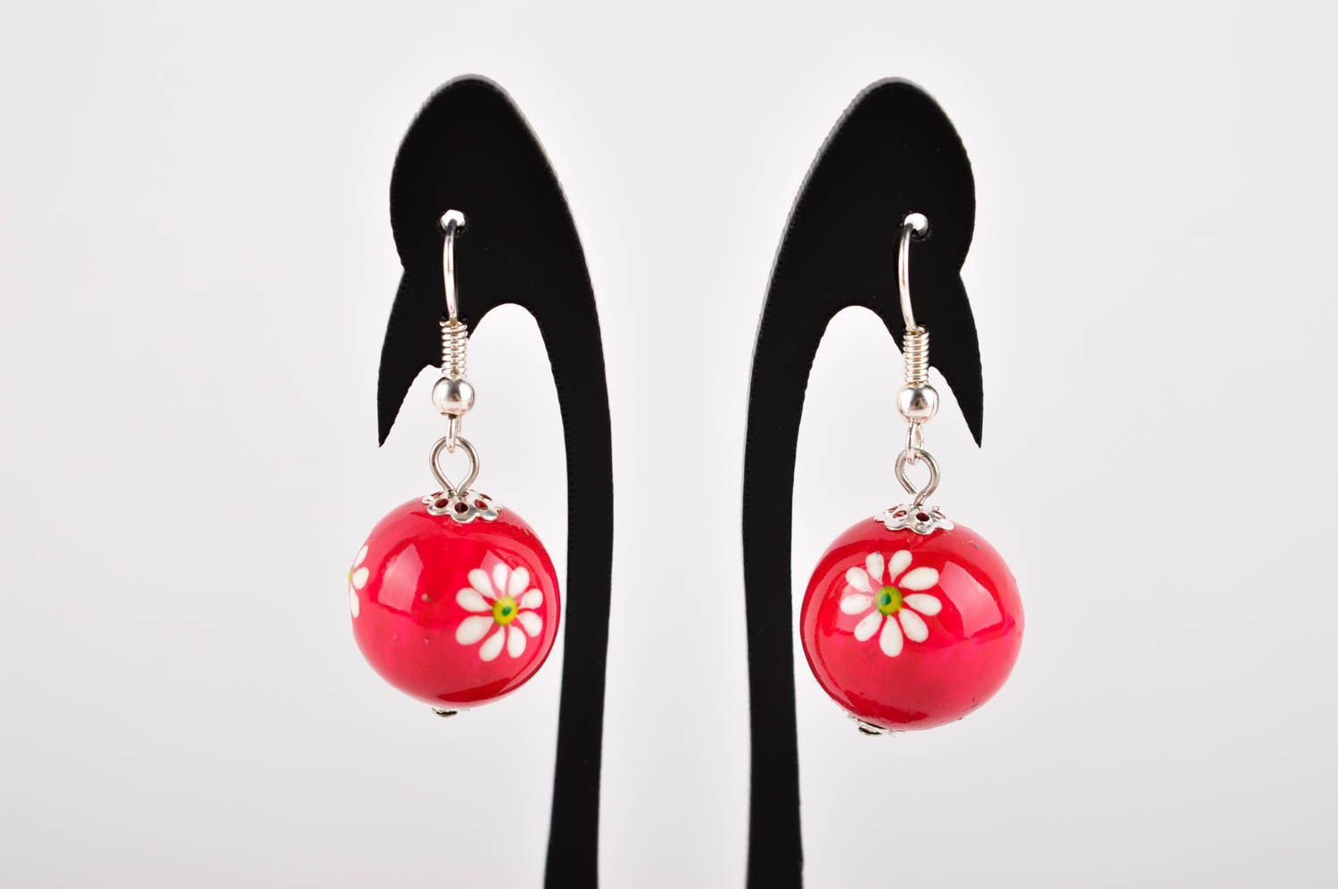 Handmade jewelry dangling earrings ball earrings fashion accessories gift ideas photo 2