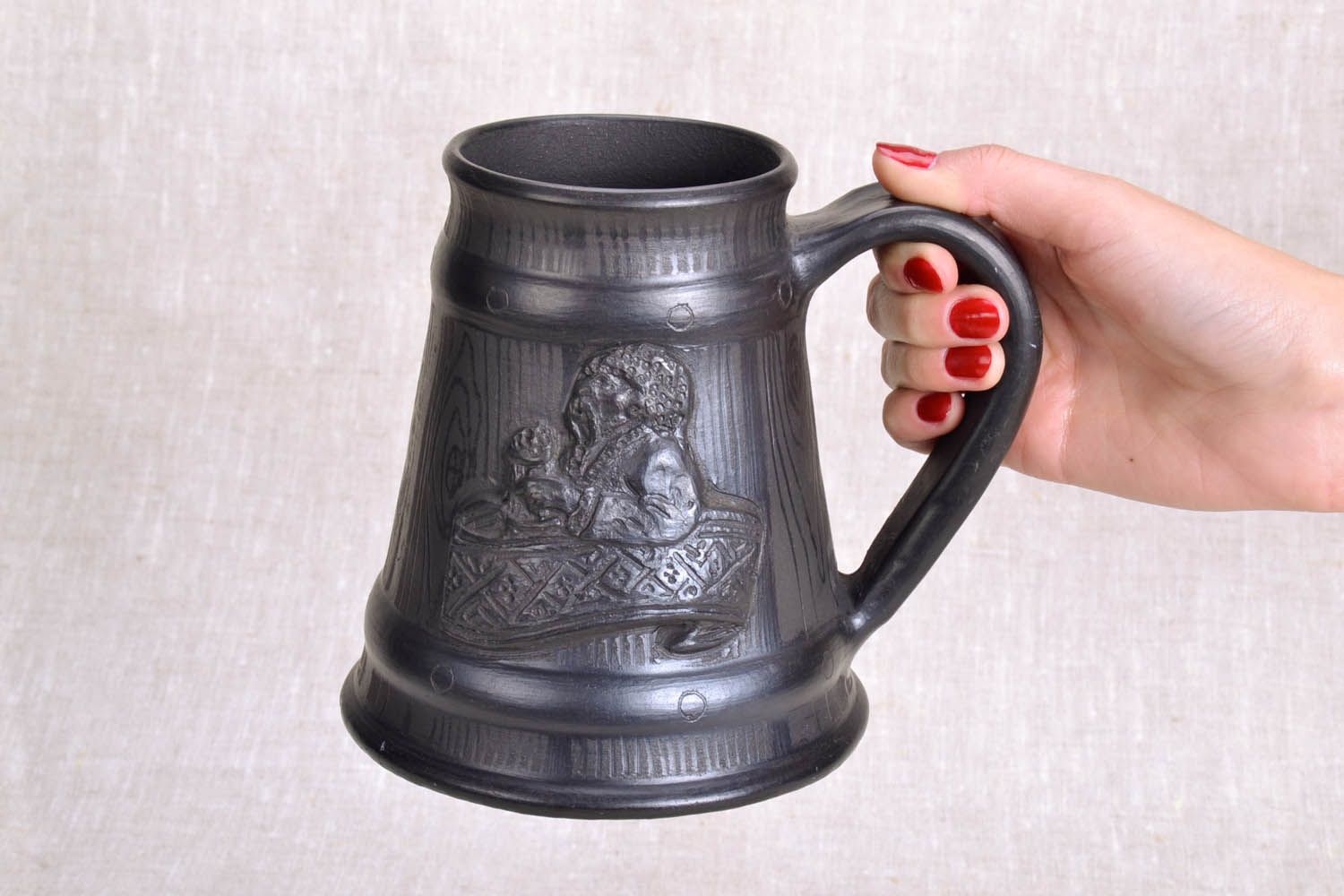 Handmade ceramic beer mug Cossack photo 5