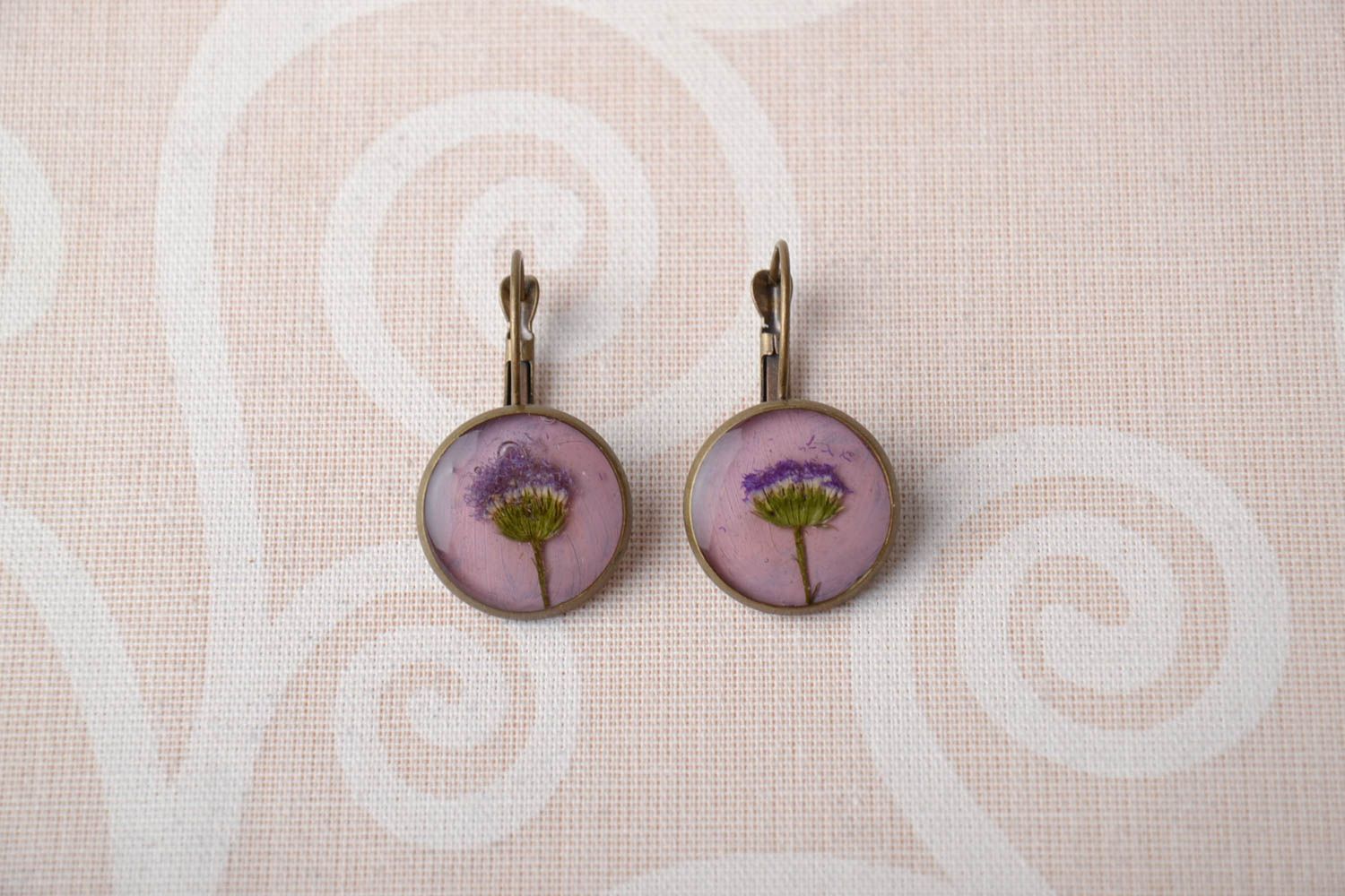 Botanical earrings in vintage style photo 1