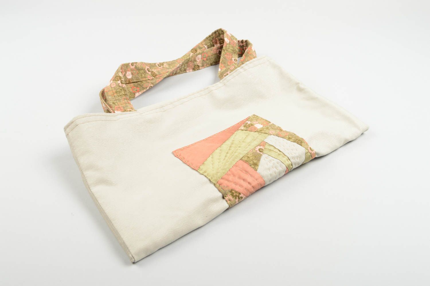 Bolso hecho a mano de tela accesorio de mujer artesanal regalo original foto 3