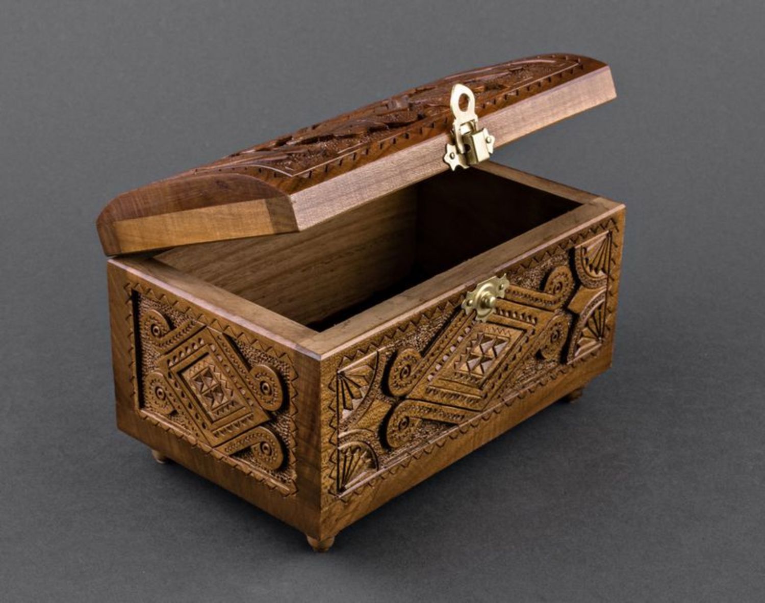 Wooden box with a lock photo 3