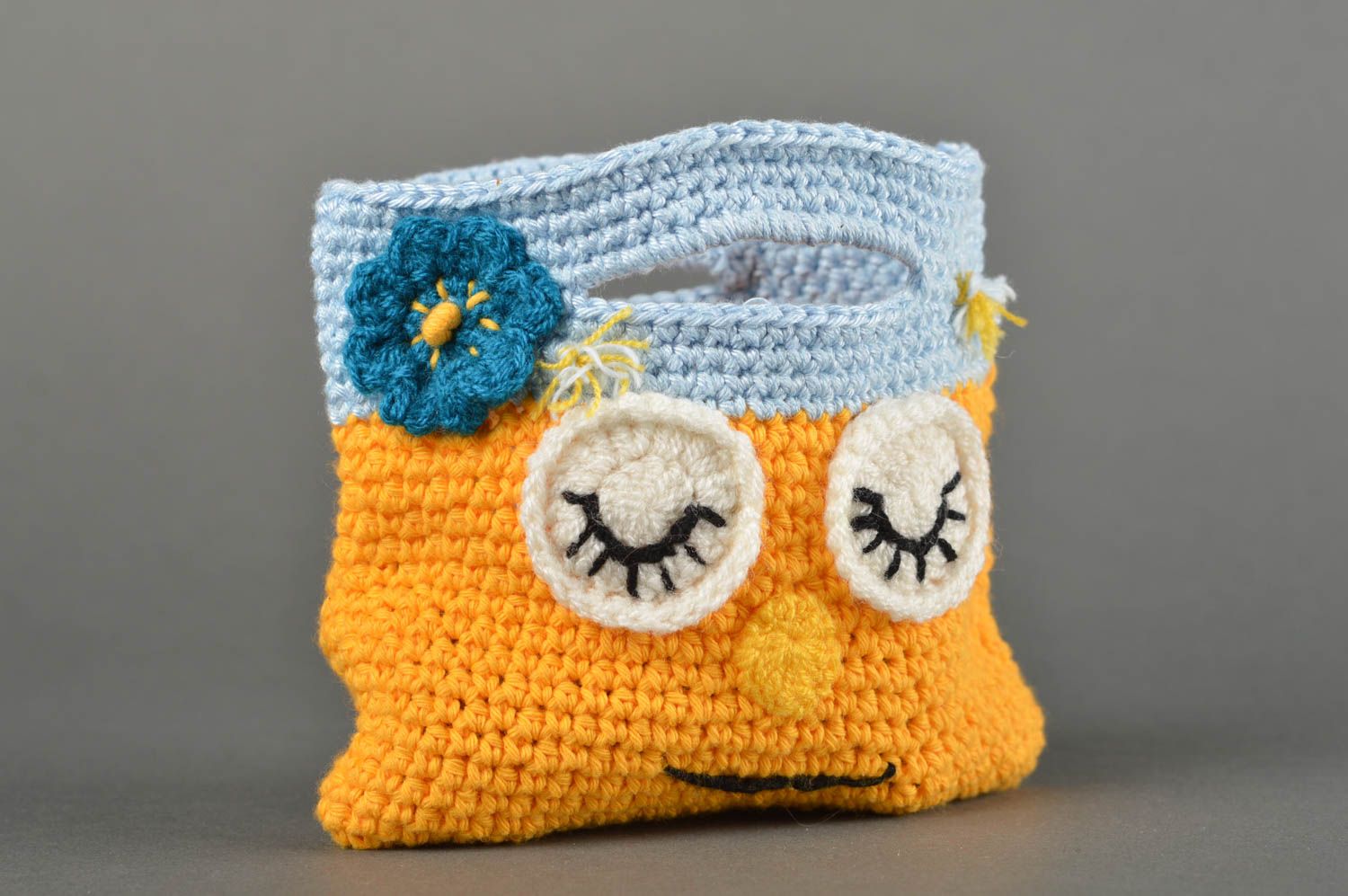 Handmade crocheted purse for girl baby purse present for girl stylish bag photo 5