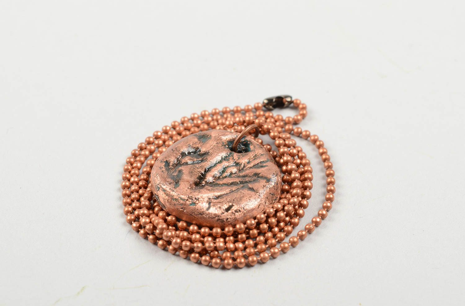 Handmade jewelry round pendant polymer clay pendant plastic pendant womens gift photo 2