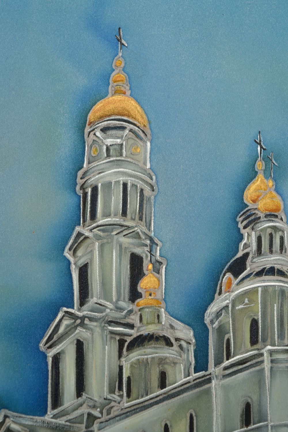 Картина акриловыми красками Успенский собор фото 4