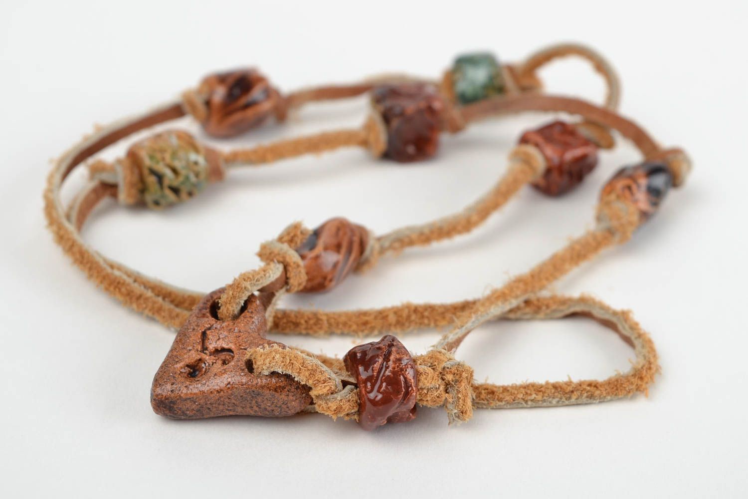 Handmade pendant designer pendant ceramic accessory unusual jewelry gift ideas photo 1