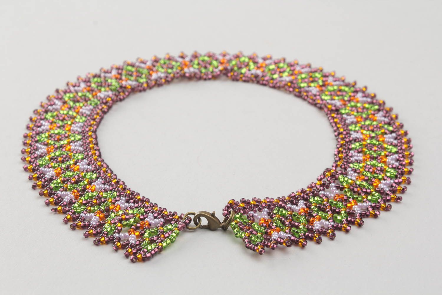 Amazing necklace made of Czech beads photo 3