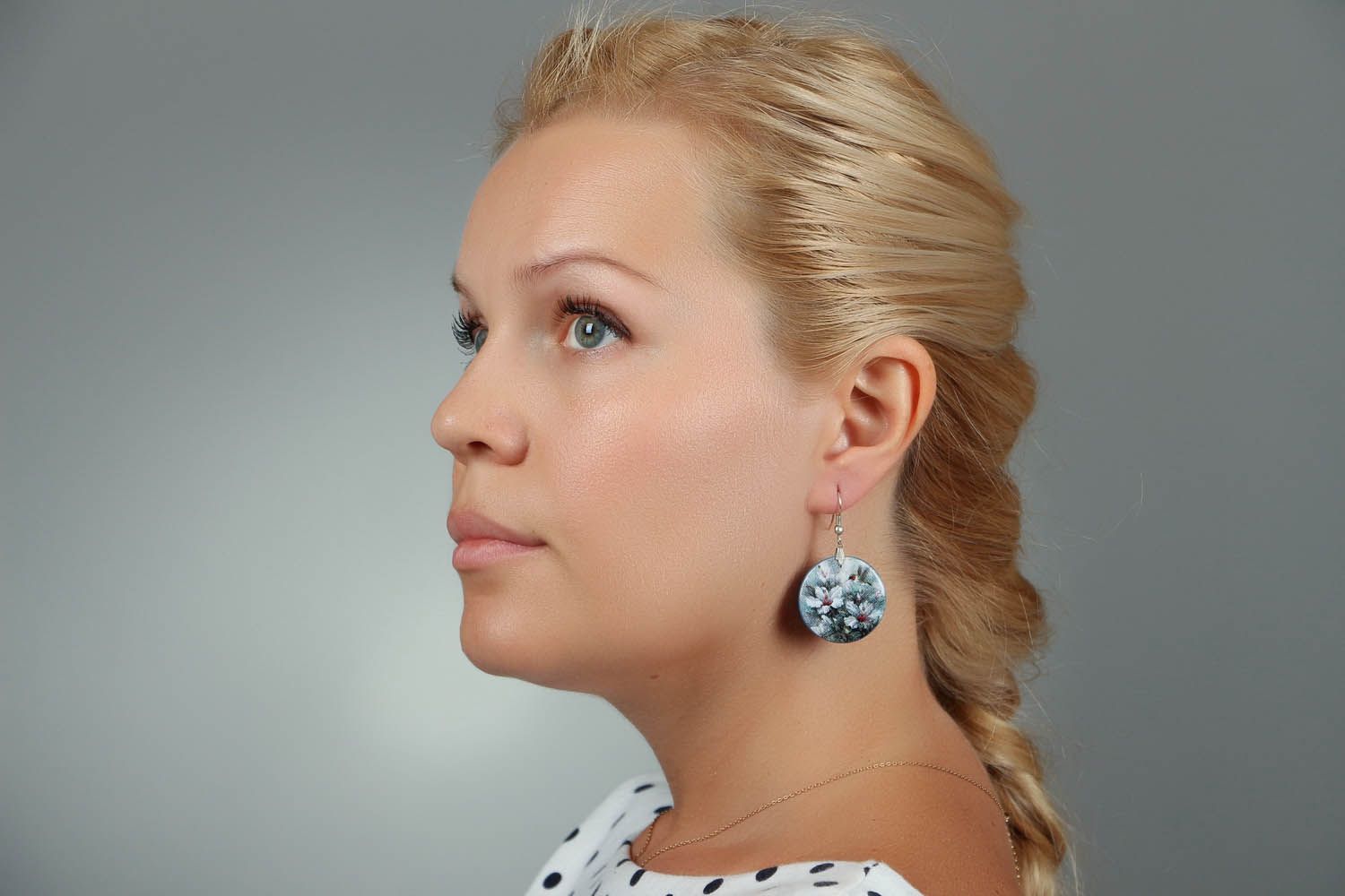 Earrings with decoupage  photo 5