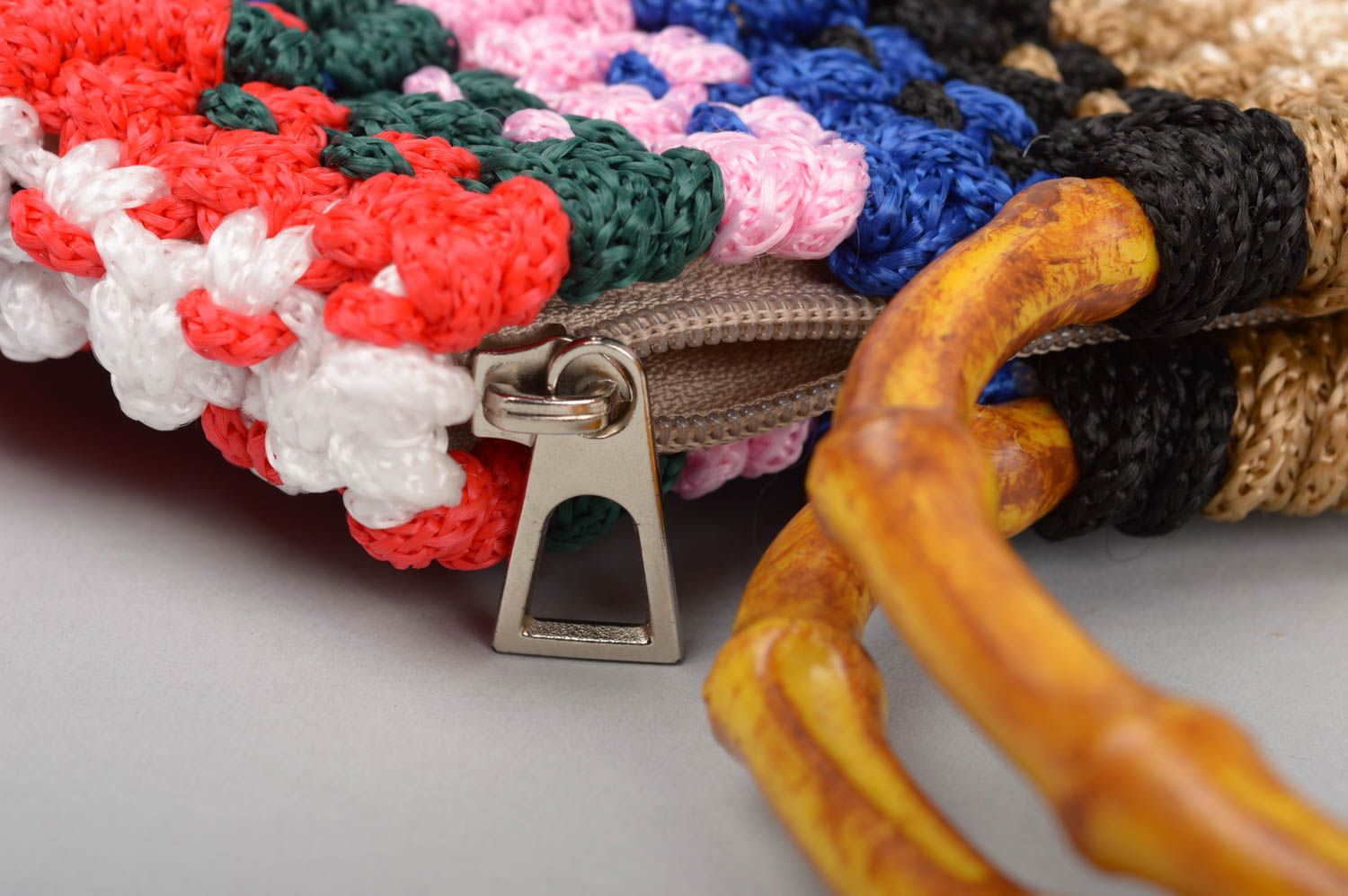 Unusual handmade woven bag textile handbag woven shoulder bag gifts for her photo 4