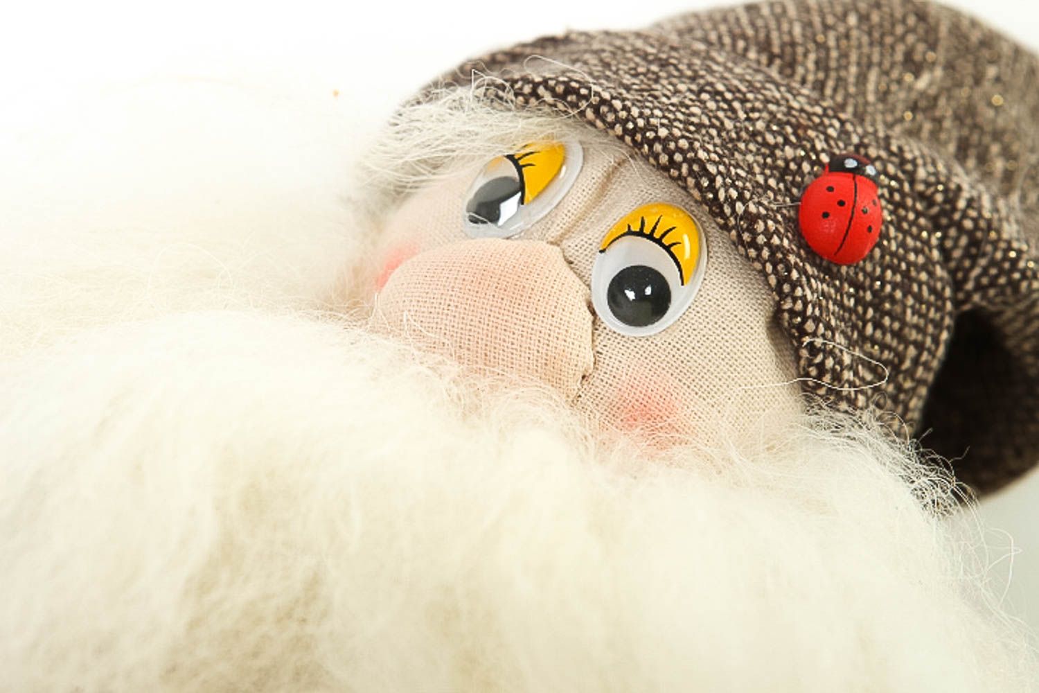 Puppe aus Stoff handgefertigt Designer Puppe originell Stoff Spielzeug lustig foto 3