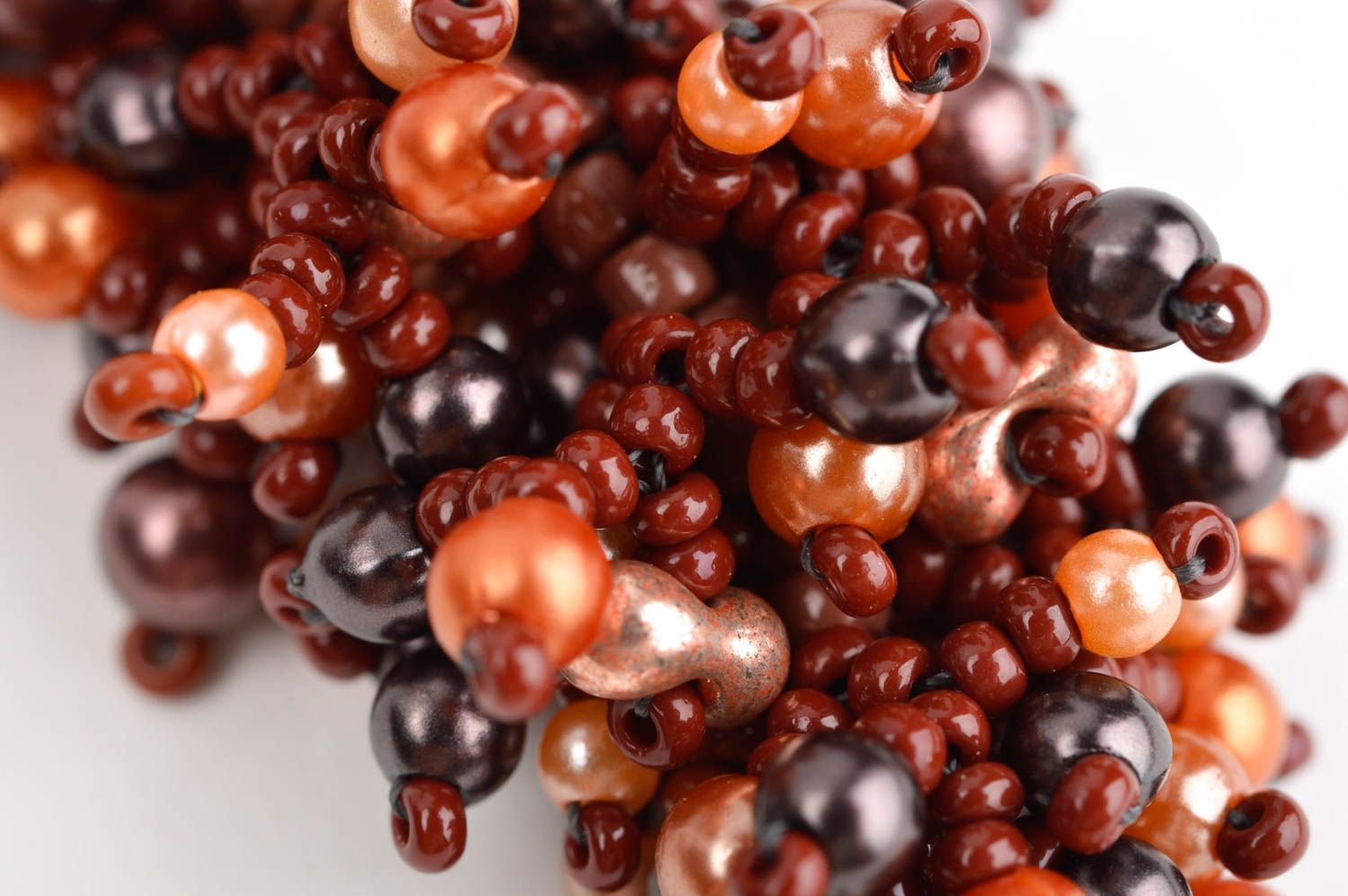 Orecchini massicci di perline fatti a mano accessorio originale bello da donna foto 5