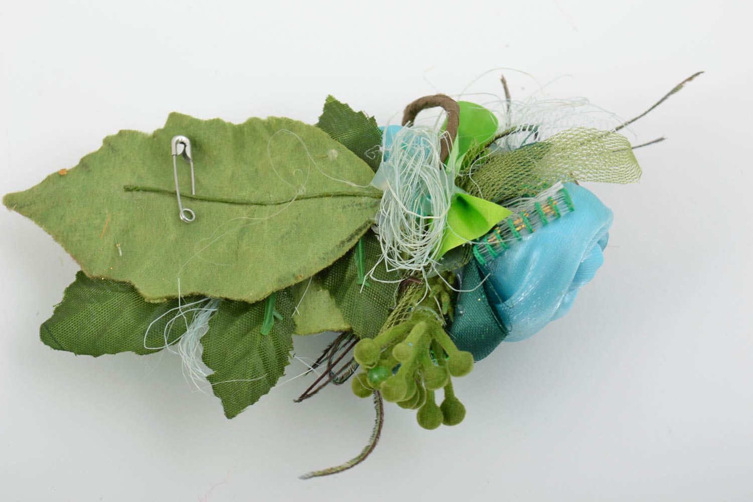 Botonier para novio artesanal accesorios de boda originales flores artificiales foto 4