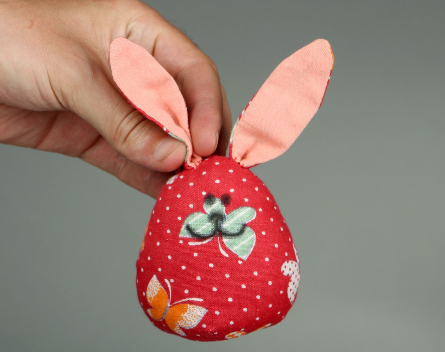Handmade fabric toy Hare photo 1
