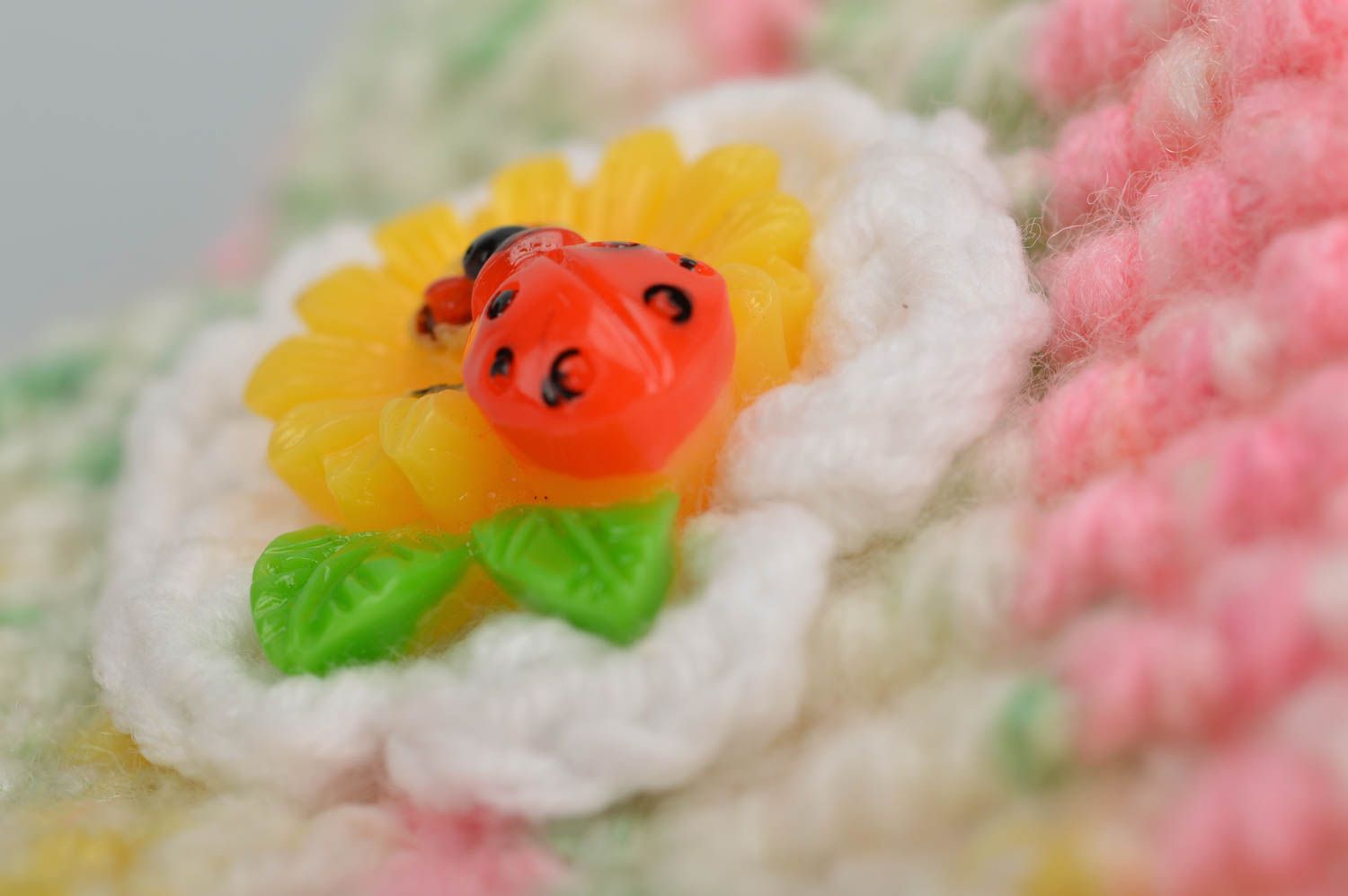 Crocheted handmade cap unusual accessories for kids beautiful cute cap photo 4