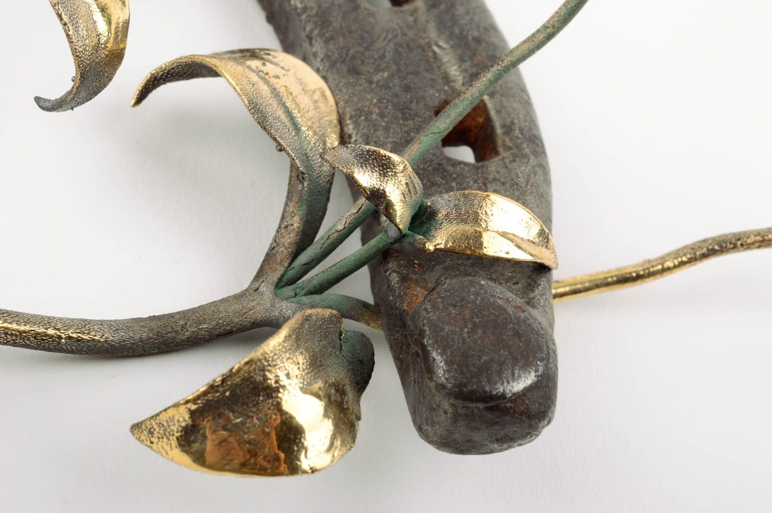 Handmade brass horseshoe metal interior accessories home decor element photo 3