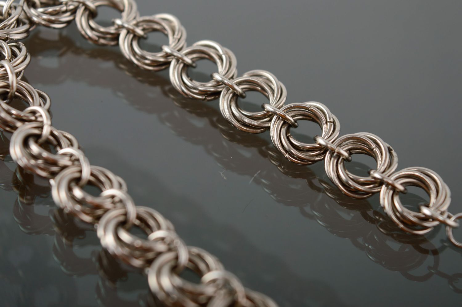 Handmade chainmail jewelry alloy bracelet photo 2