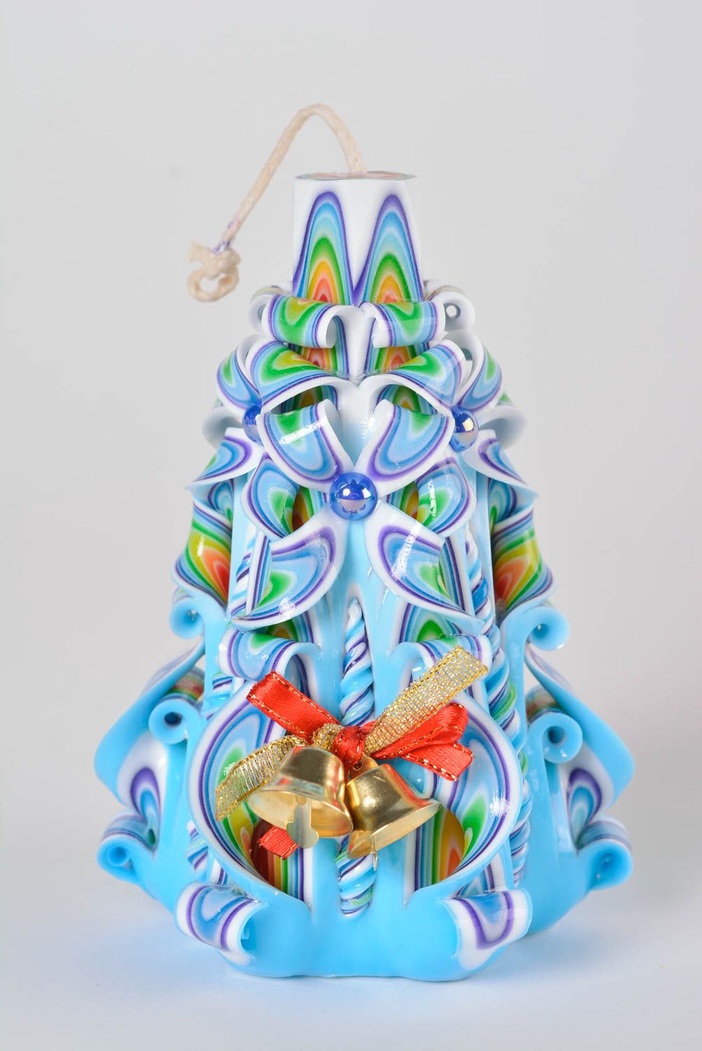 Vela de parafina navideña hecha a mano objeto de decoración adorno para casa foto 1