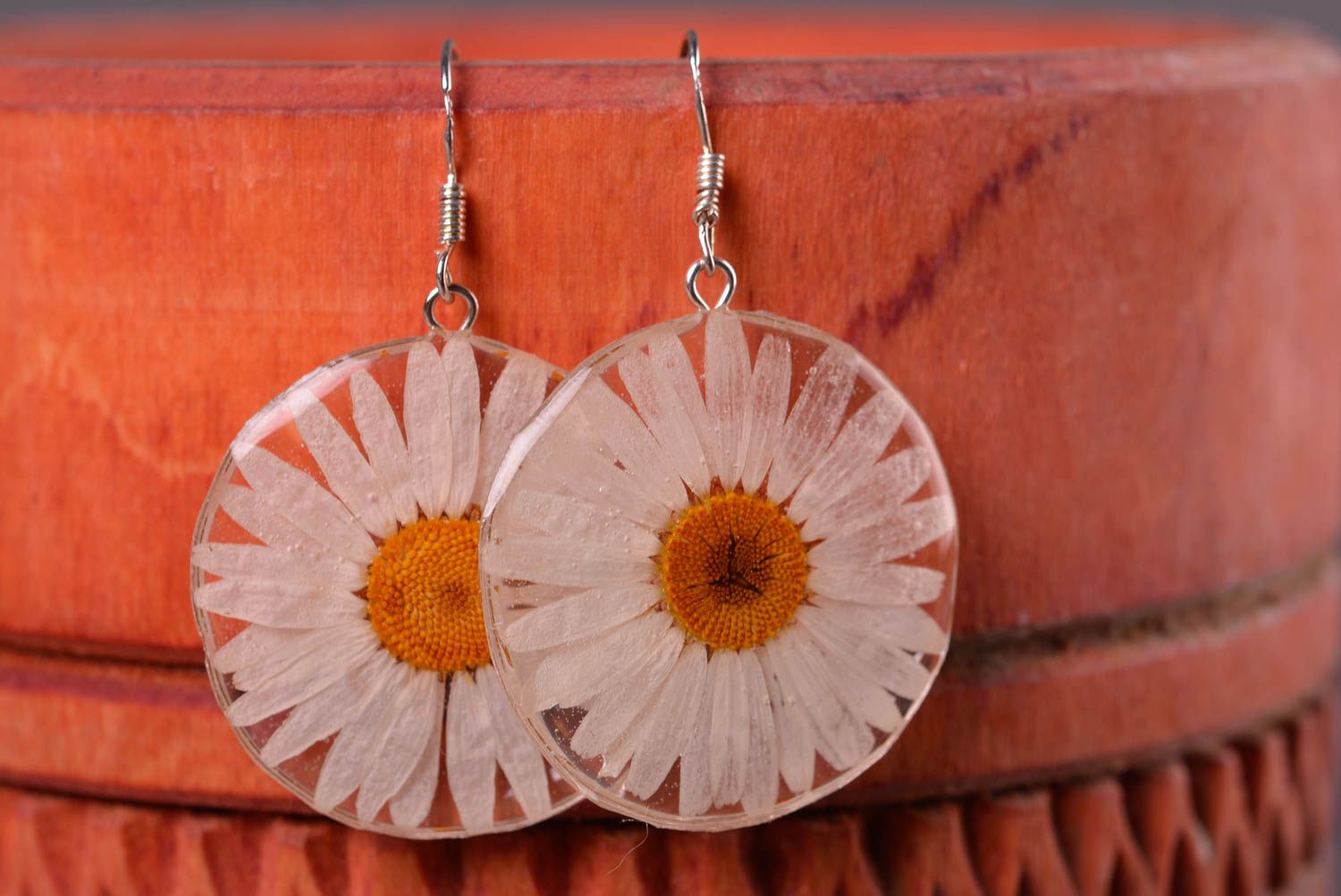 Flower earrings handmade botanic jewelry fashion bijouterie long earrings photo 1