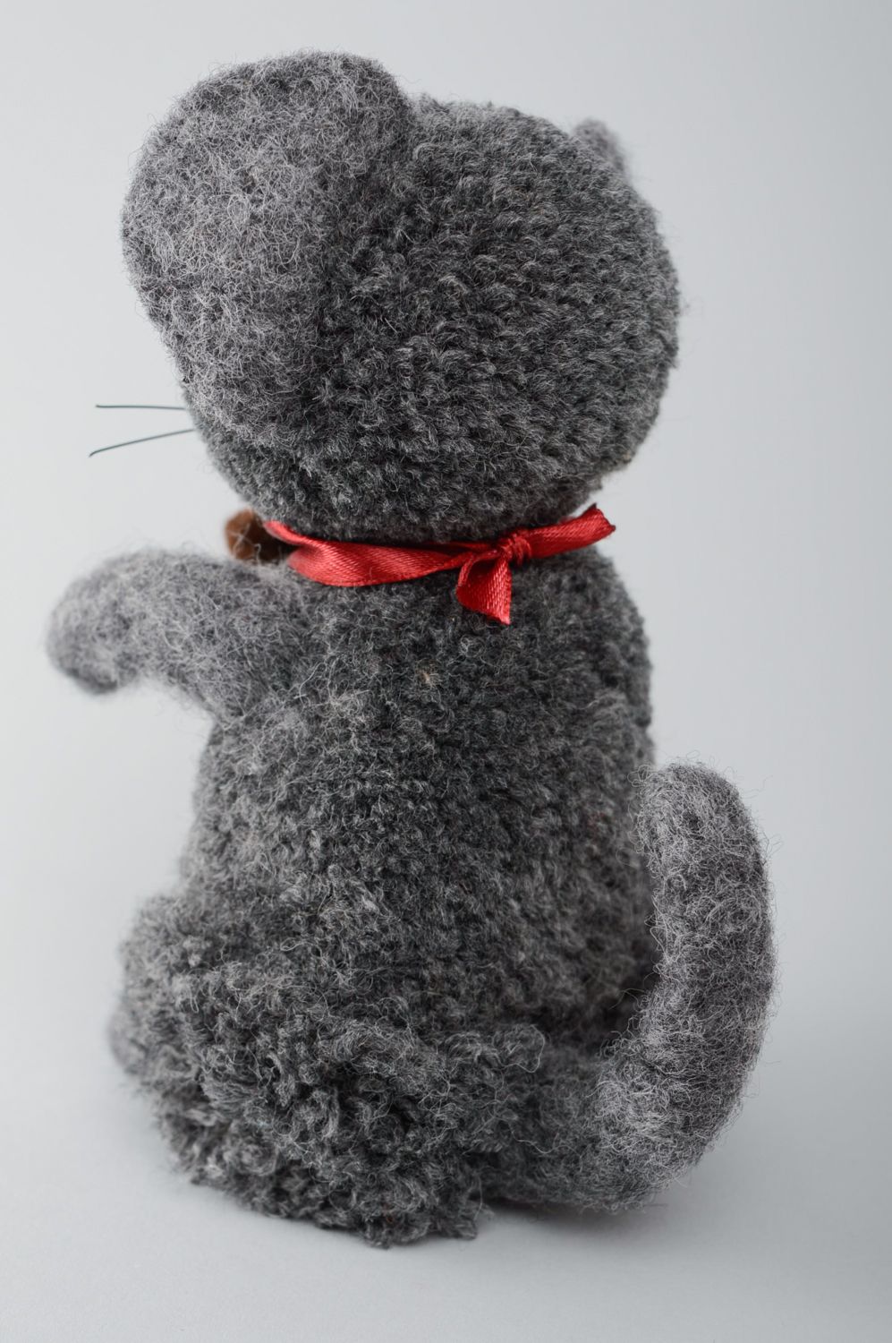 Pompon toy dog with collar photo 3