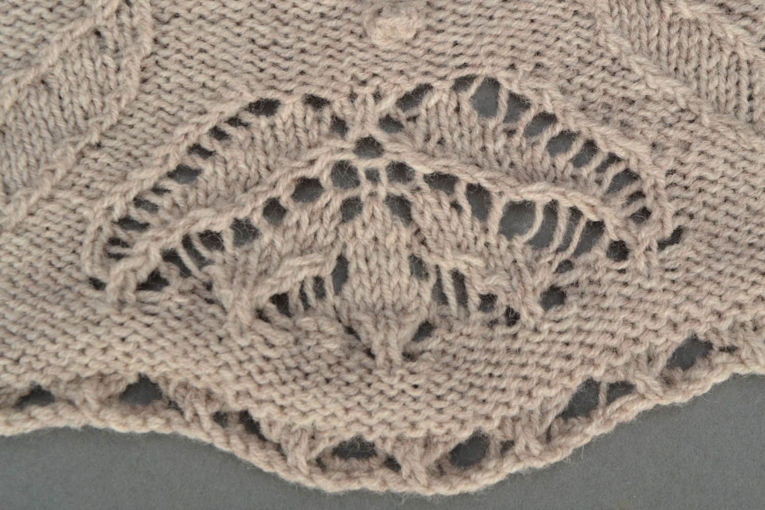 Echarpe tricotée avec aiguilles photo 5